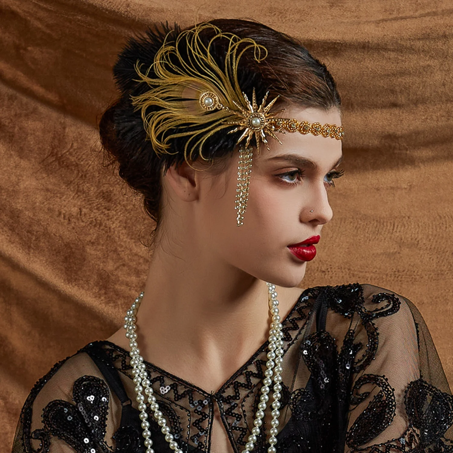 Women'S Fashion Of The 1920S - Fascia per capelli con strass anni