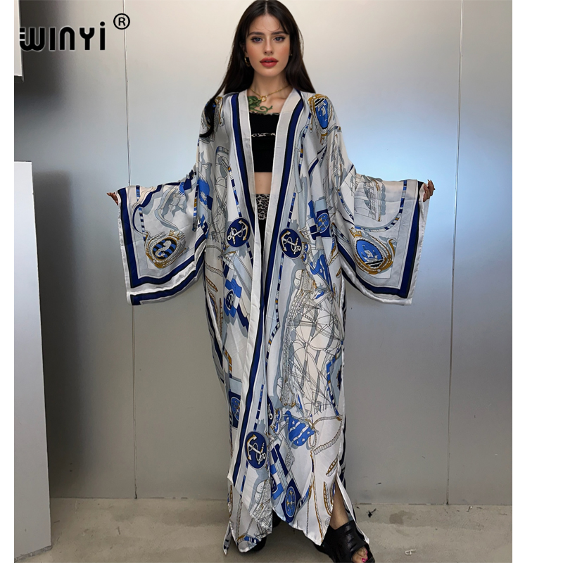 Women'S Fashion Kimono - WINYI kimono estivo, caftano da spiaggia,