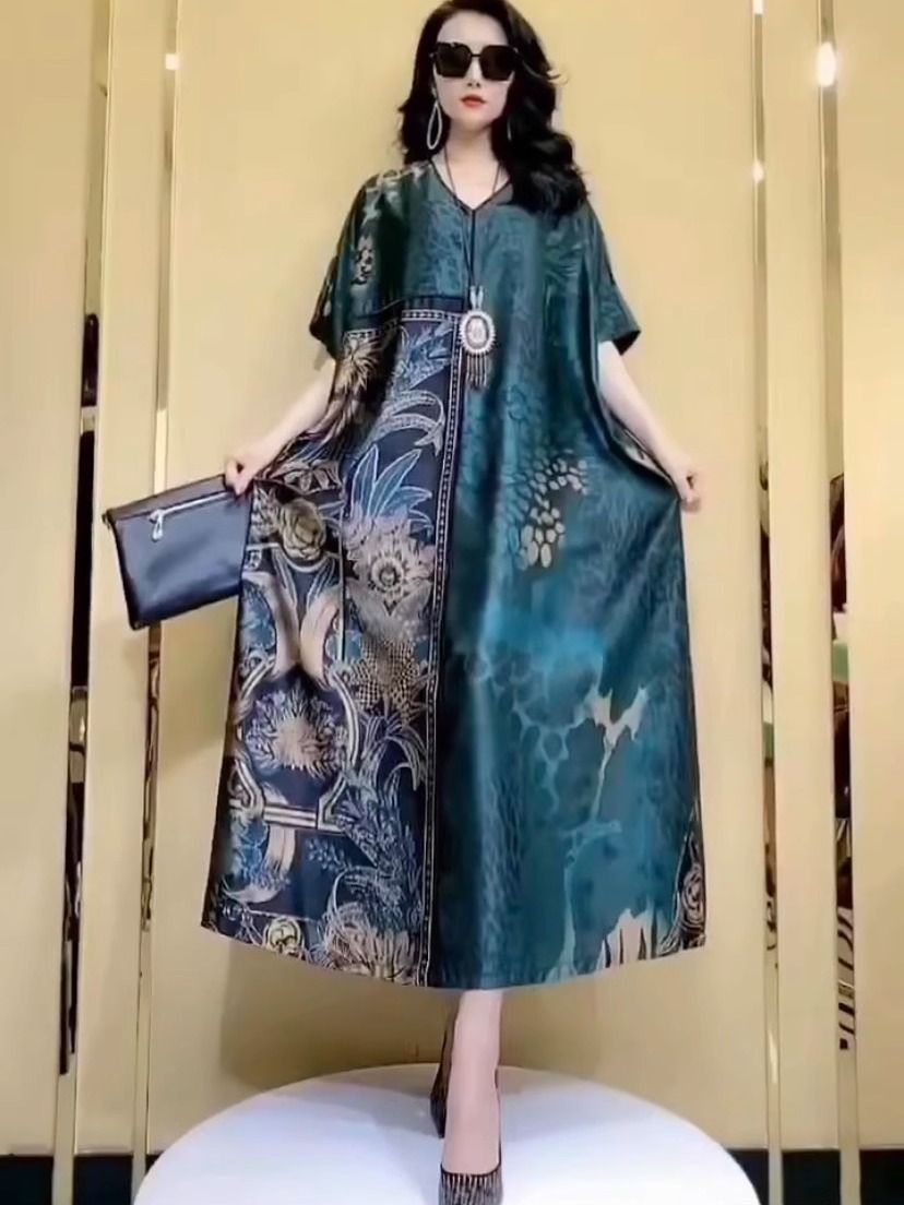 Women Fashion Dress Names - Abito Estivo in Seta di Gelso