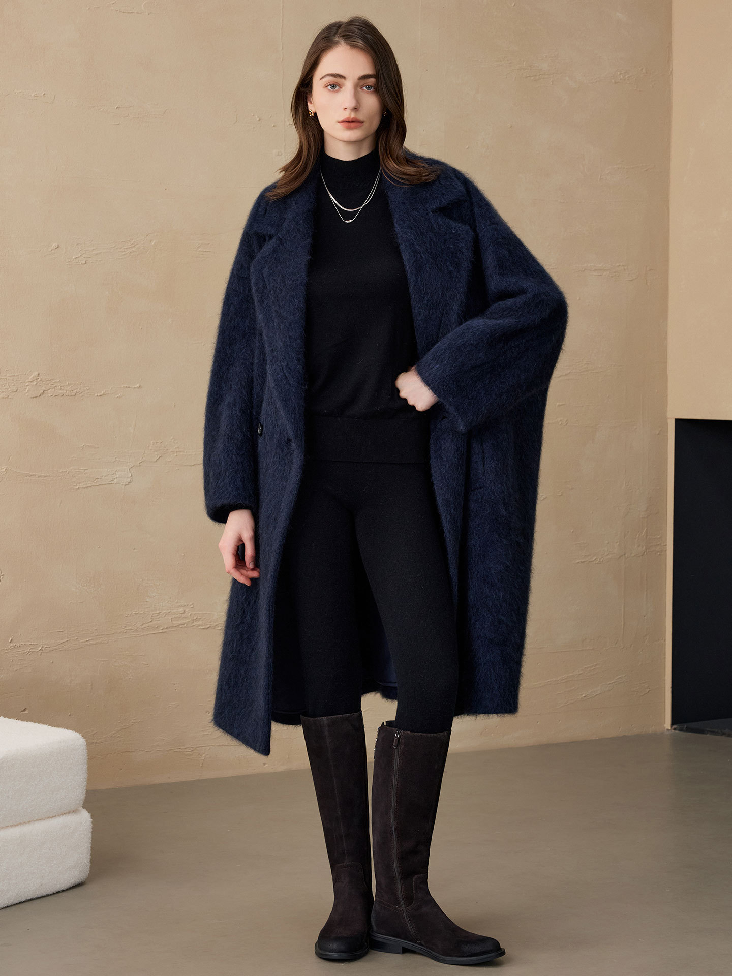 Women'S Fashion Jackets - Blazer da Donna Allingentle in Lana,