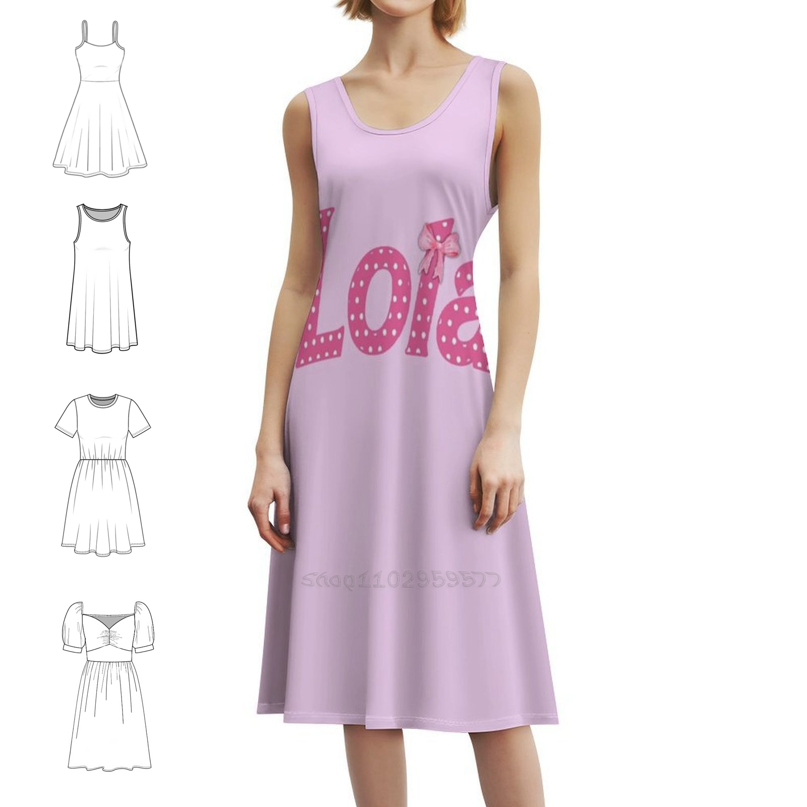 Women Fashion Dress Names - Nome Lola di Callisc Abito Boho