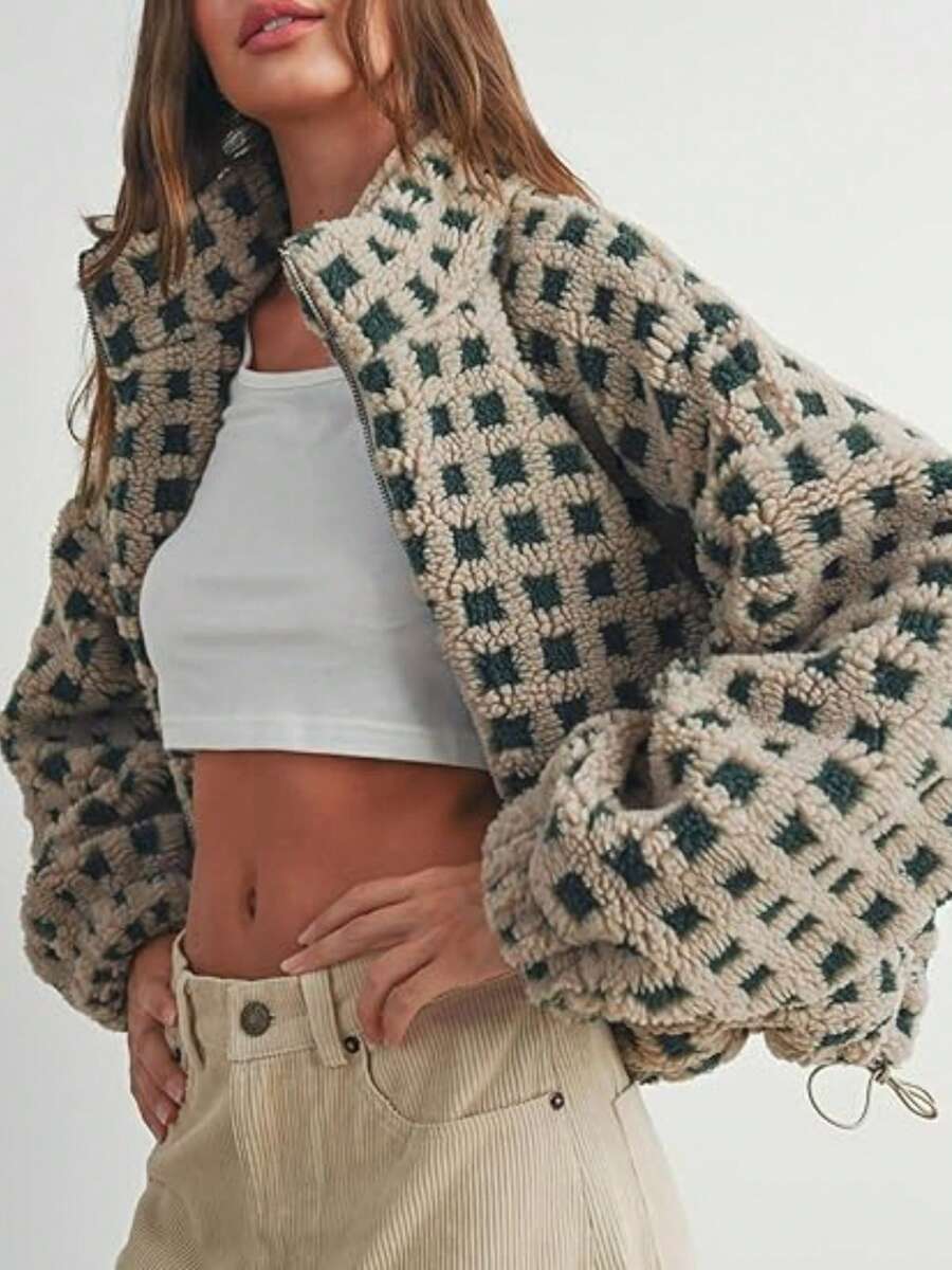 Sherpa Coat Women - Giacca da donna in pile carina