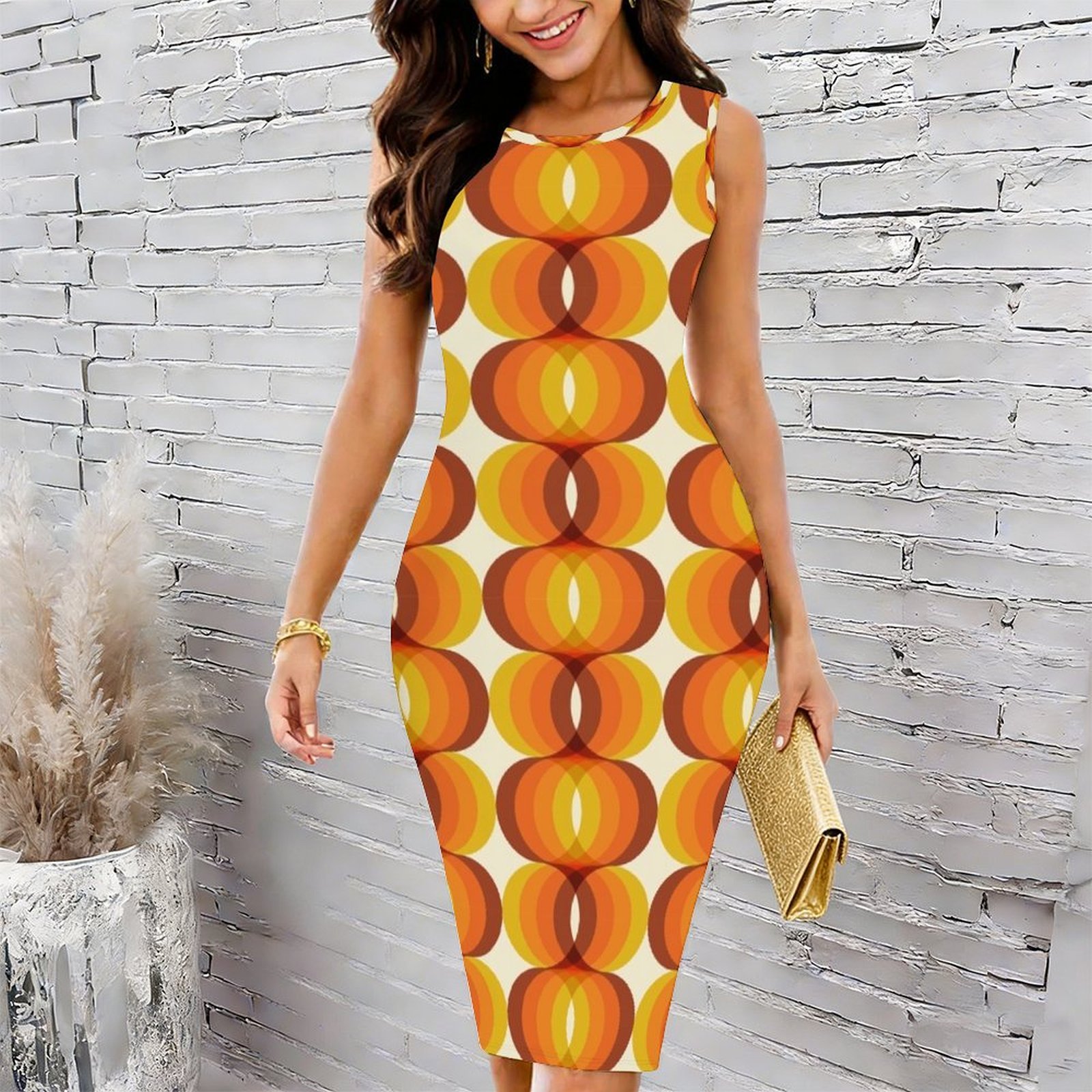 Women'S Fashion In The 1960S - Gonna a fascia aderente con motivo