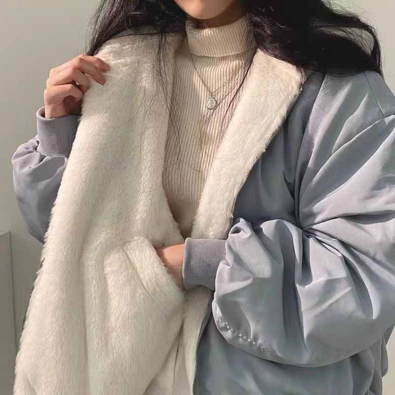 Sherpa Coat Women - Lucyever giacca calda in pile da
