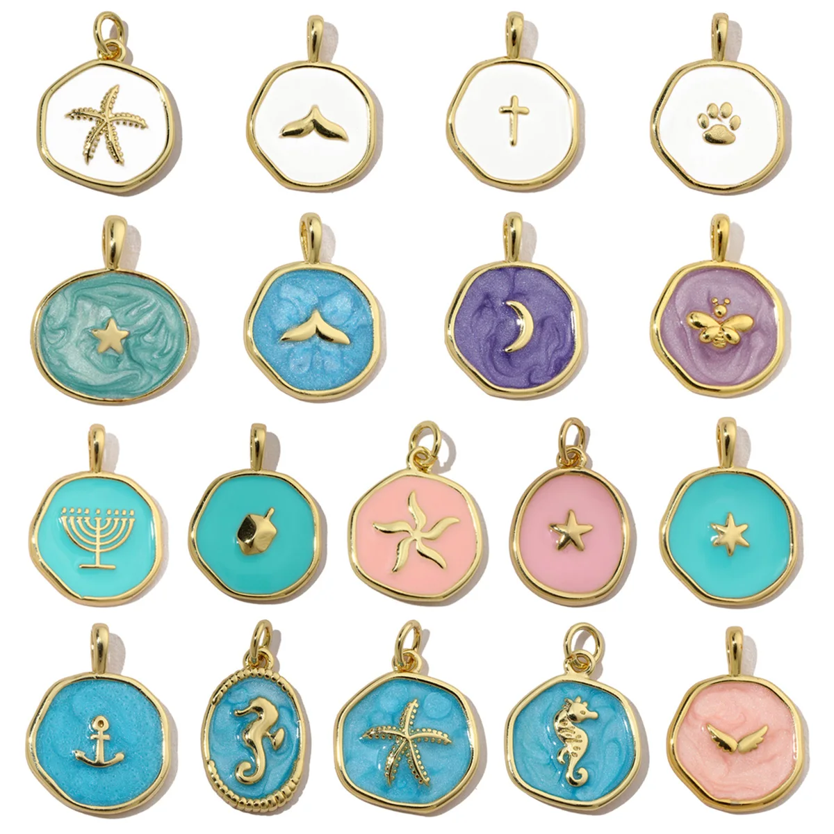 Women Fashion Nz - 3 pz/lotto 18k Placcato Oro Smalto