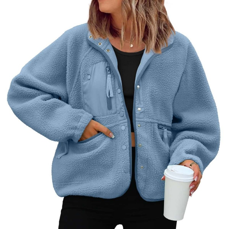 Sherpa Coat Women - Giacca da donna in pile sfocato