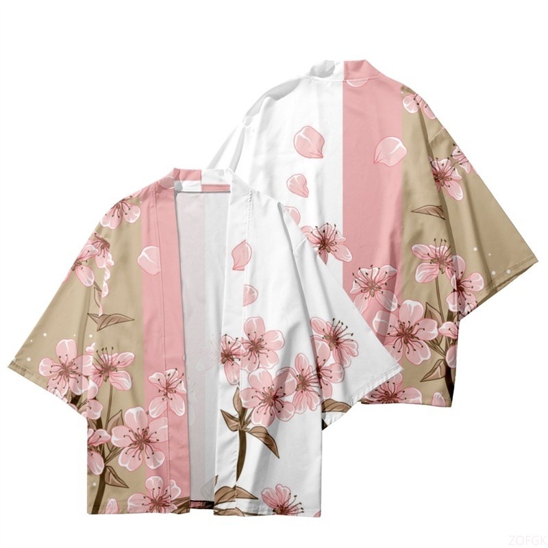Women'S Fashion Kimono - Estate Donna Stampa floreale Kimono Uomo