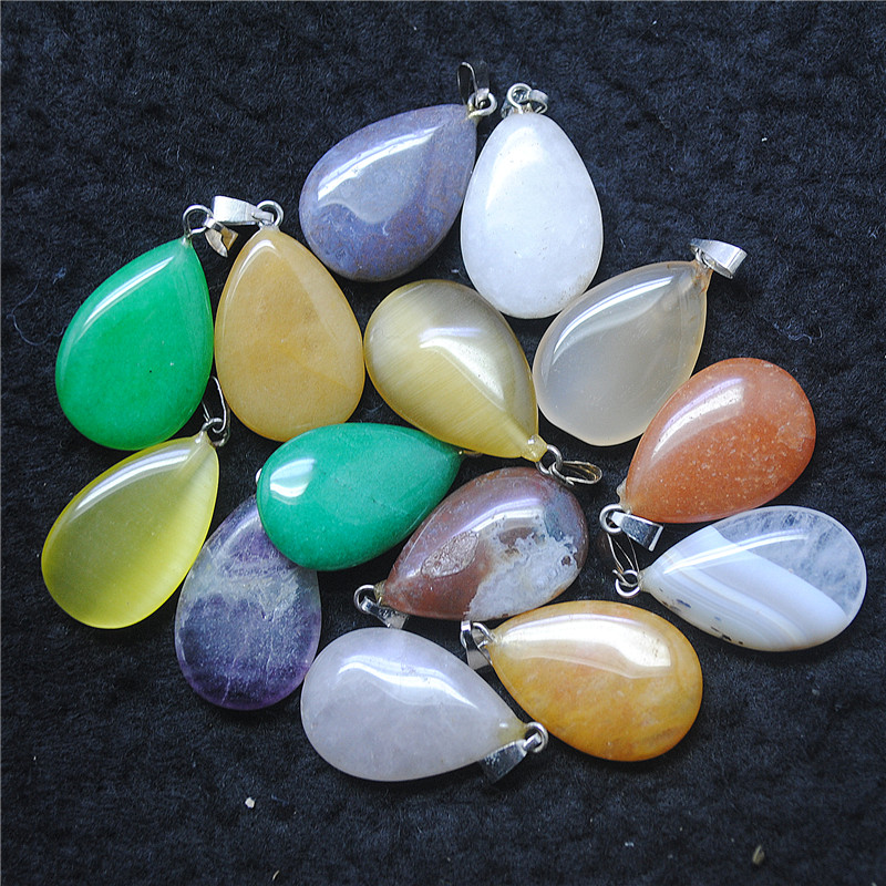 Women Fashion Nz - 10 pezzi pendenti in pietra semipreziosa
