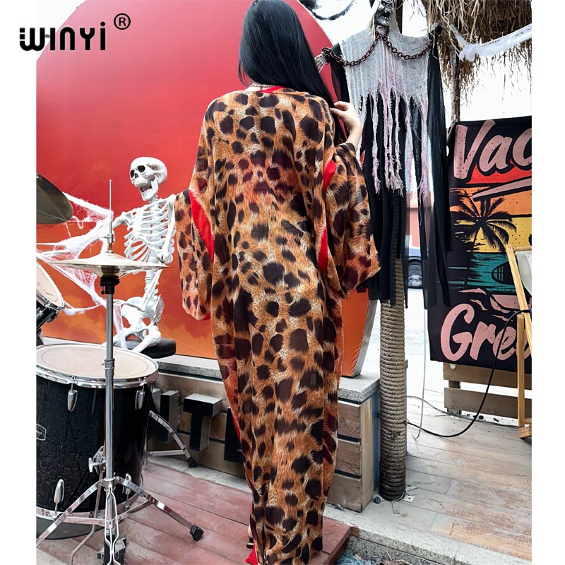 2023 WINYI leopard print semi- - Women'S Fashion Kimono recensione e prezzo