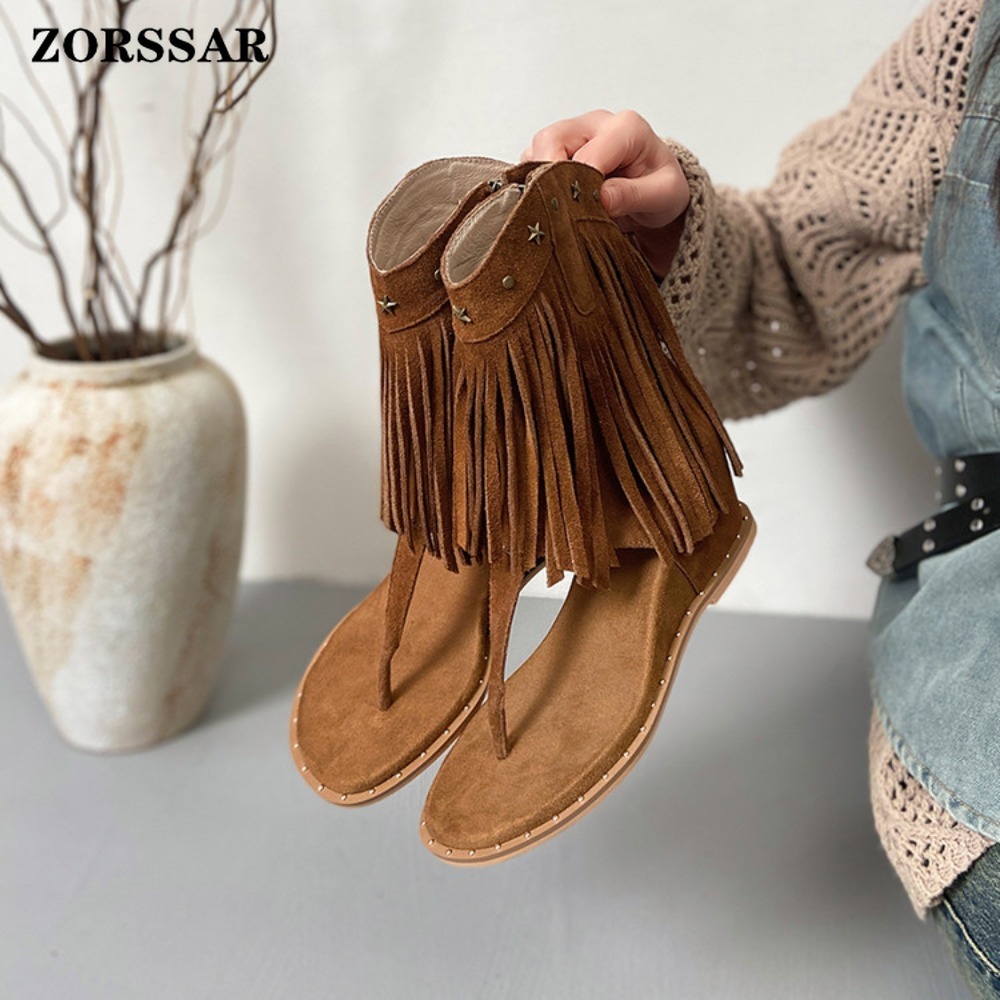 Sandali con zeppa e frange da  - Women'S Fashion Boots recensione e prezzo