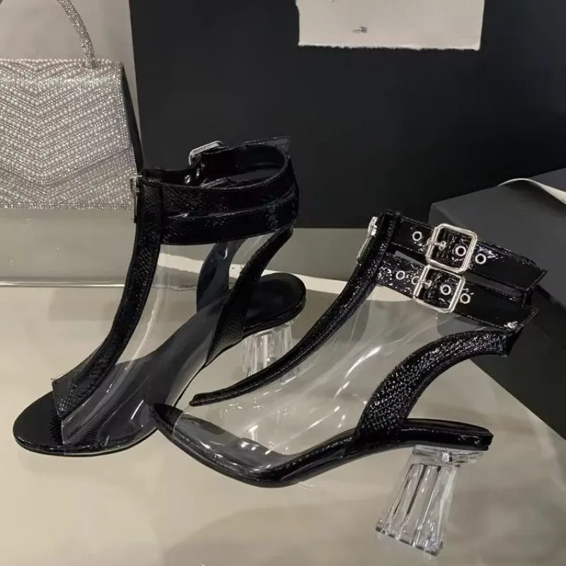Sandali con zip con tacco in c - Fashion Women Belt recensione e prezzo