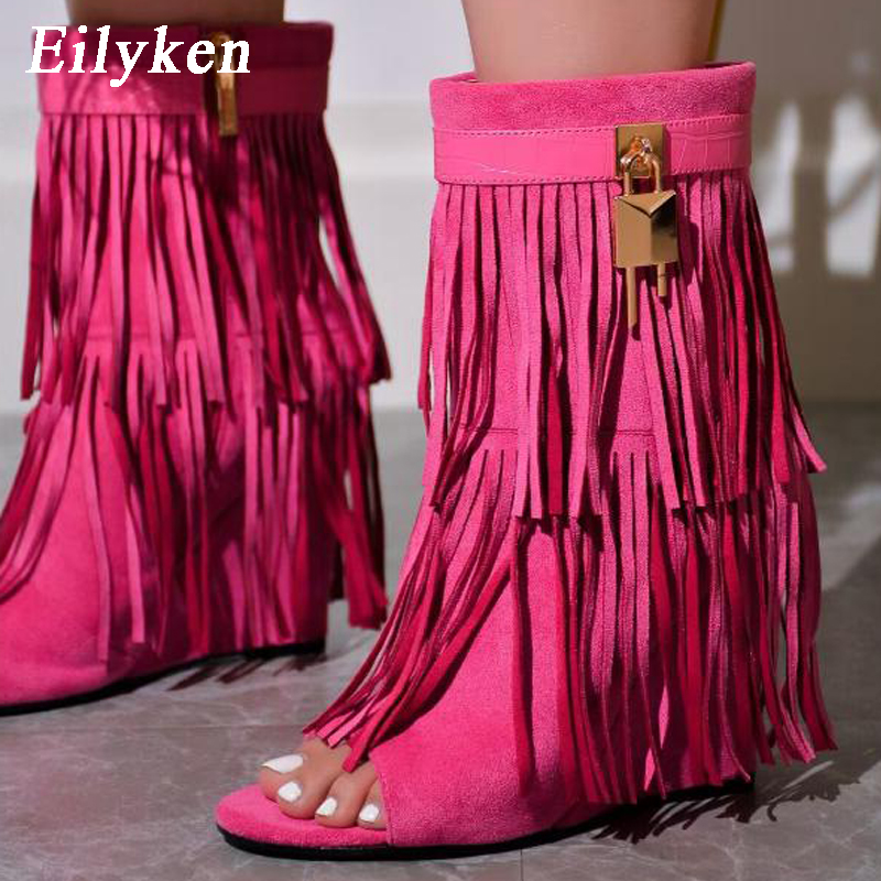 Eilyken Sandali con Zeppa e Fr - Women'S Fashion Boots recensione e prezzo